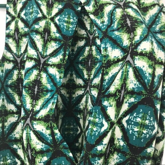 One Clothing Green /Blue Abstract Print Romper-S - Picture 7 of 8